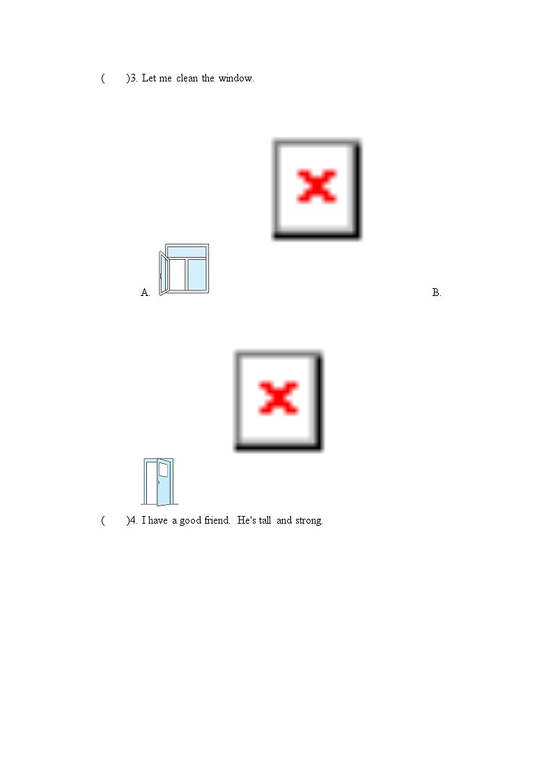 期末复习 句子（试题）人教PEP版英语四年级上册03