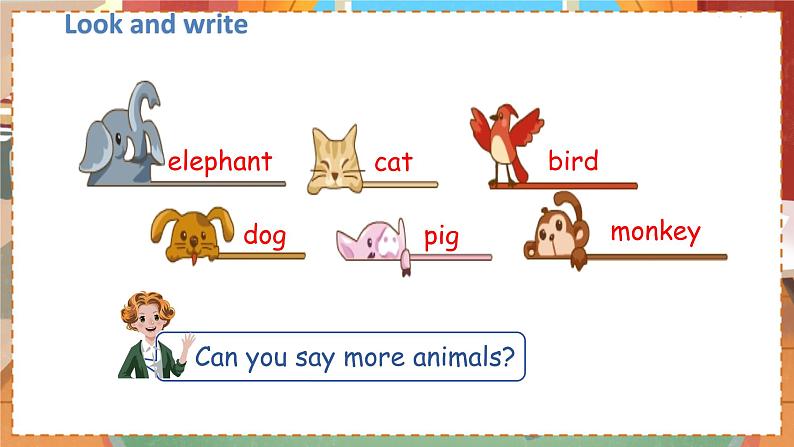 Unit 4 We love animals（新课标）第6课时 B Start to read & Let's check & C Story time 3英上人教[课件]06