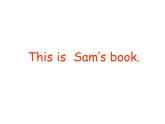 外研版（一年级起点）小学三年级英语上册 Module 8 Unit 1 This is Sam's book.   课件1