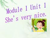外研版（一年级起点）小学三年级英语下册 Module 1 Unit 1 She's very nice.   课件1