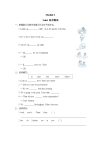 小学英语外研版 (三年级起点)五年级上册Unit 1 Did you come back yesterday?练习