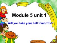 外研版 (一年级起点)三年级下册Unit 1 Will you take your ball tomorrow?图片ppt课件