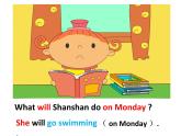 外研版（一年级起点）小学三年级英语下册 Module 5 Unit 2 On Monday, I'll go swimming.   课件1