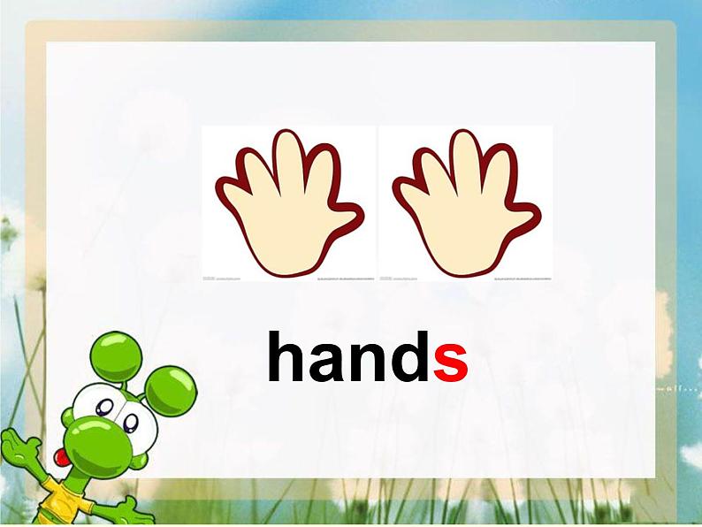 外研版（一年级起点）小学三年级英语下册 Module 6 Unit 1 Here are his hands.  课件第5页