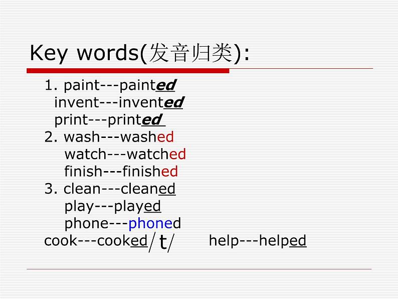 外研版（一年级起点）小学四年级英语上册 Module 3 Unit 1 She didn 't walk to school yesterday.   课件1第3页