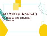 Unit 1 What's he like Part B Read and write  课件