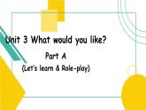 ]Unit 3 What would you like_ Part A Let's learn & Role-play 课件