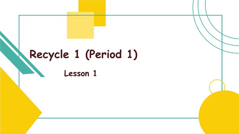 小学英语 人教版（PEP） 五年级上册 Recycle 1 第一课时课件+素材)01