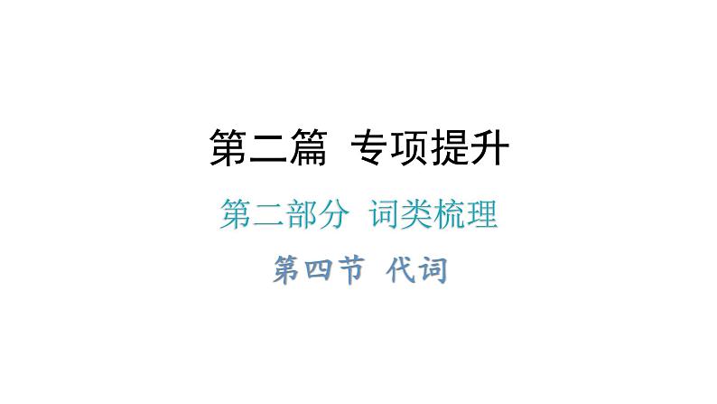 小升初小学英语总复习第二部分词类梳理第四节代词教学课件第1页