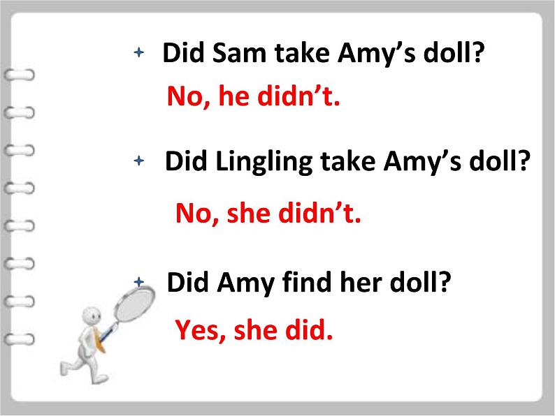 外研版（一年级起点）小学四年级英语上册 Module 7 Unit 1 Did you take Amy's doll？   课件904