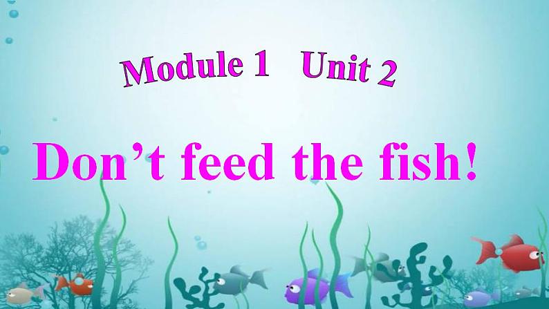 外研版（一年级起点）小学四年级英语下册Module 1 Unit 2 Don't feed the fish  课件1第1页