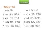 小学毕业英语总复习第二章话题第21课时颜色及常用口语教学课件
