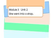 外研版（一年级起点）小学四年级英语下册Module 3 Unit 2 She went into a shop.  课件1