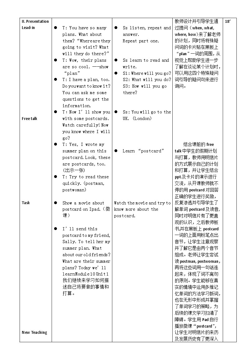 外研版（一年级起点）小学四年级英语下册Module 10 Unit 1 I'll send you a postcard.  教案203