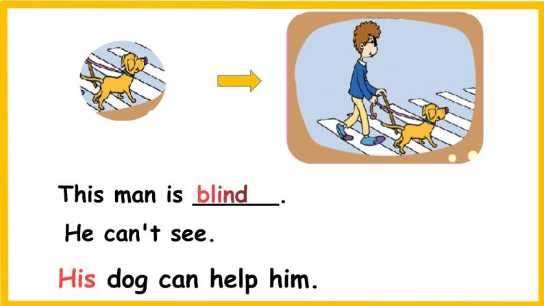 外研版（一年级起点）小学五年级英语上册Module 7 Unit 1 His dog can help him.   课件07