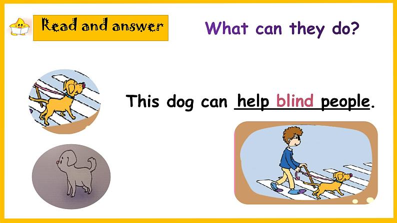 外研版（一年级起点）小学五年级英语上册Module 7 Unit 1 His dog can help him.   课件08