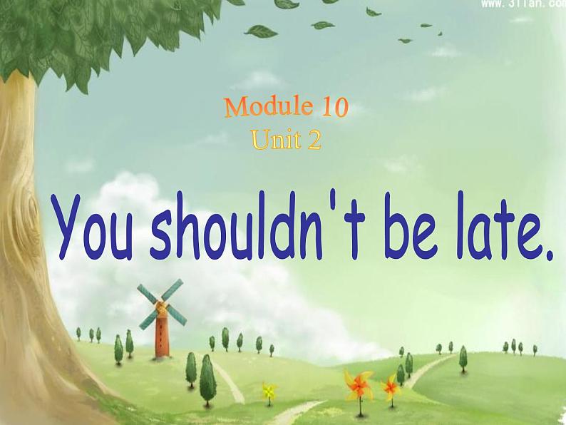 外研版（一年级起点）小学五年级英语上册Module 10 Unit 2 You shouldn't be late.   课件201