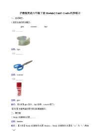 小学英语沪教牛津版(六三制三起)六年级下册Unit 5 Crafts精练