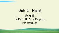 小学英语人教版 (PEP)三年级上册Unit 1 Hello! Part B备课ppt课件