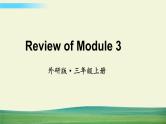 外研版英语三年级上册Review of Module 3课件+教案+音视频