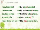 外研版（一年級起點）小學(xué)五年級英語下冊Module 7 Unit 1 My father goes to work at 8 o'clock every morning.   課件1