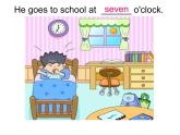 外研版（一年級起點）小學(xué)五年級英語下冊Module 7 Unit 1 My father goes to work at 8 o'clock every morning.   課件5