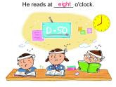外研版（一年級起點）小學(xué)五年級英語下冊Module 7 Unit 1 My father goes to work at 8 o'clock every morning.   課件5