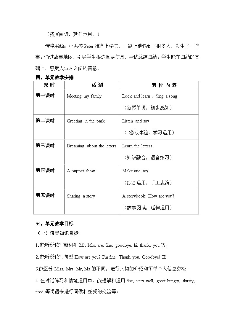 沪教版英语三年级上册 Unit 2《How are you？》（第一课时）教案03