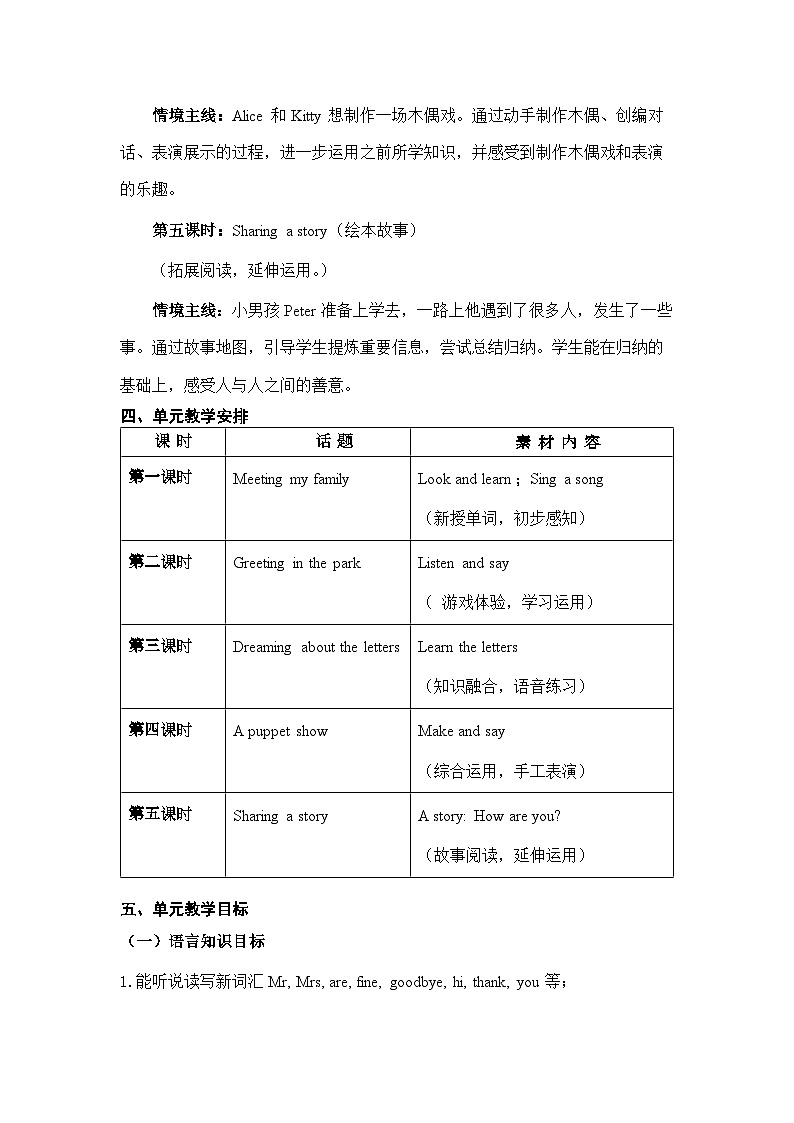 沪教版英语三年级上册 Unit 2《How are you？》（第五课时）教案第3页