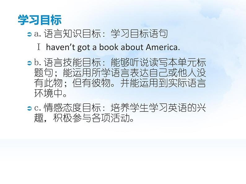 外研版（一年级起点）小学六年级英语上册Module 6 Unit 2 I haven't got a book about the US.  课件02