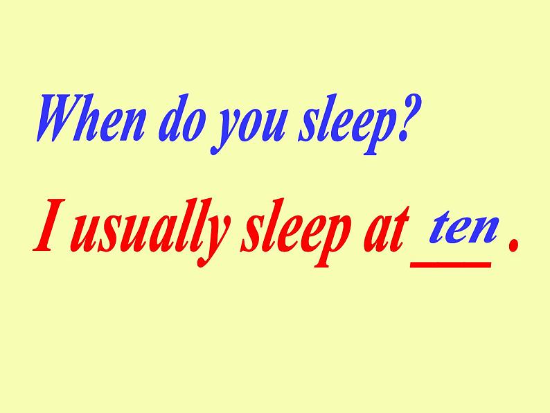 外研版（一年级起点）小学六年级英语上册Module 7 Unit 2 A child sleeps for ten hours a night.  课件06