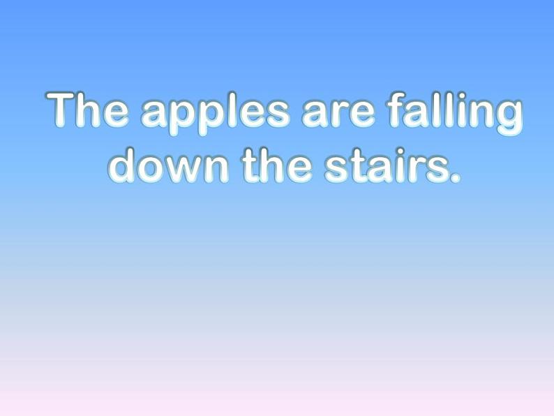 外研版（一年级起点）小学六年级英语下册Module 4 Unit 2 The apples are falling down the stairs!   课件101