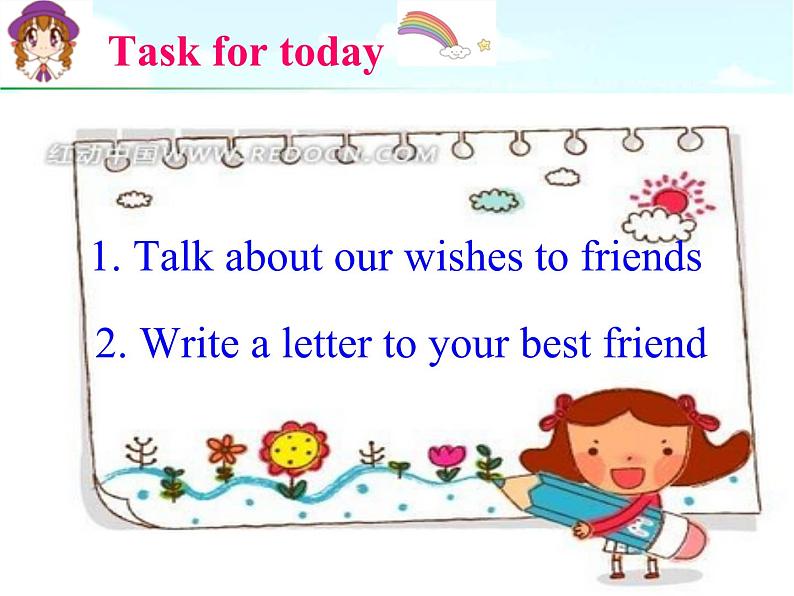 外研版（一年级起点）小学六年级英语下册 Module 9 Unit 2 Wishing you happiness every day.   课件07