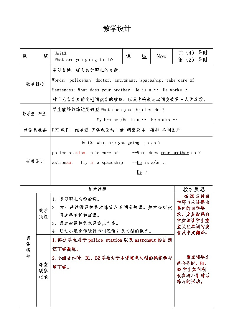 教科版（EEC）五年级英语下册 Unit 3  What Are You Going to Do？  教案101
