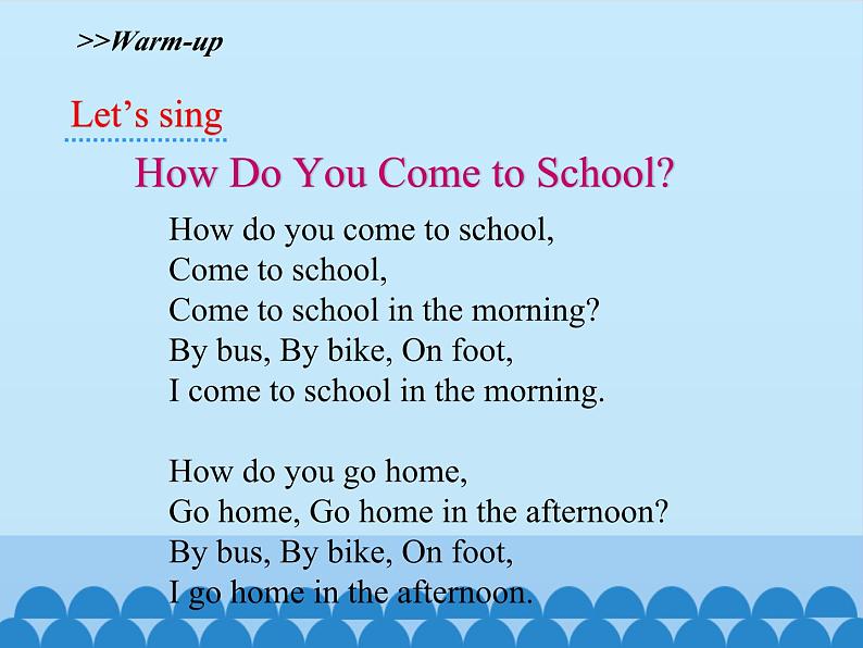 陕旅版（三年级起）小学三年级英语下册 Unit 3 How Do You Come to School   课件404