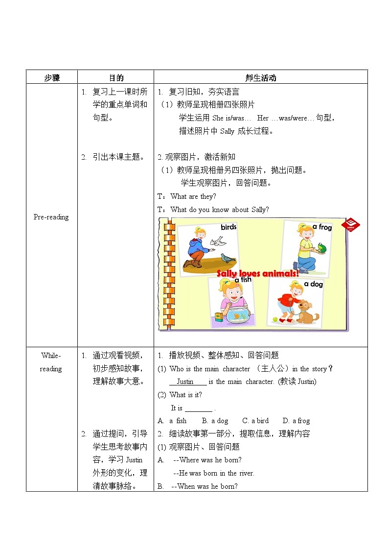 沪教牛津版_(六三制三起)英语六年级上学期 Unit 1《Growing up》（2）教案第2页