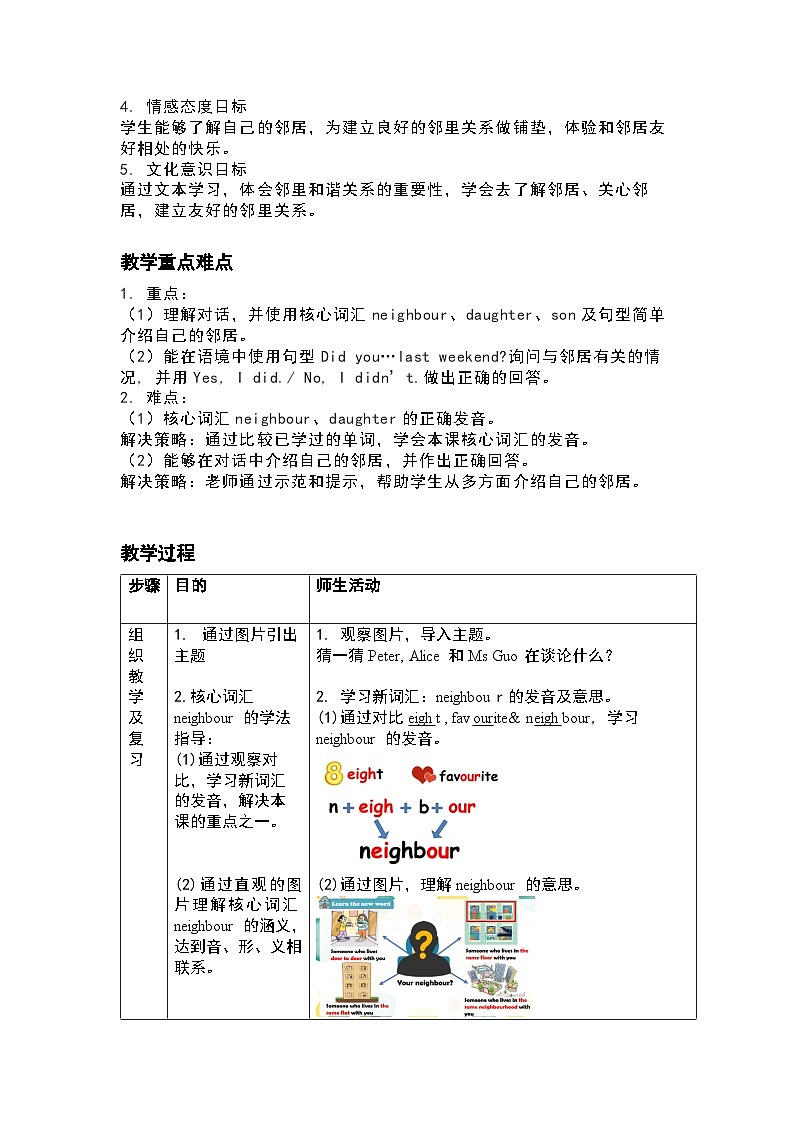 沪教牛津版_(六三制三起)英语六年级上学期 Unit 4《Our neighbours》（1）教案02