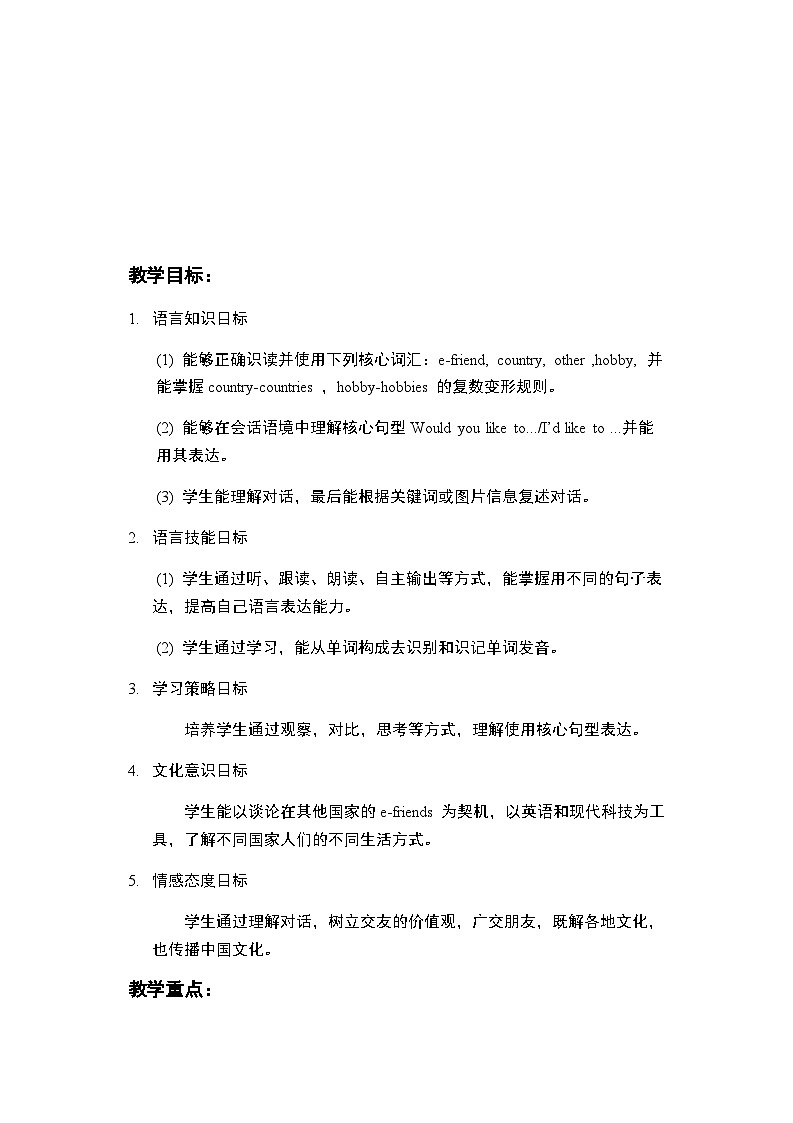 沪教牛津版_(六三制三起)英语六年级上学期 Unit 6《E-friends》（1）教案第2页
