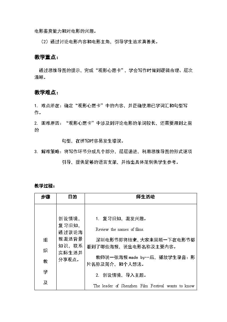 沪教牛津版_(六三制三起)英语六年级上学期 Unit 7《Seeing a film》（4）教案第2页