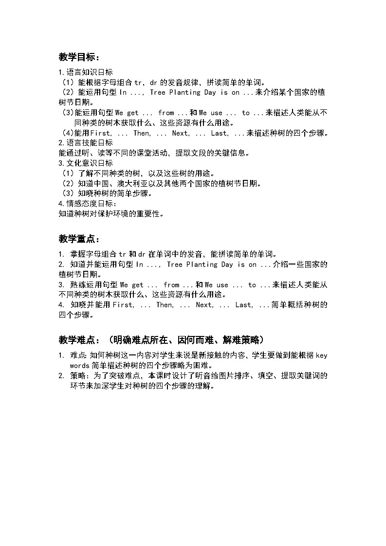 沪教牛津版_(六三制三起)英语六年级上学期 Unit 11《Trees》（4）教案02