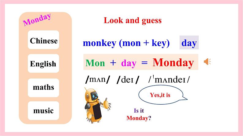 人教版英语五年级上册 Unit2 My week A let's learn 课件+教案+练习+素材05