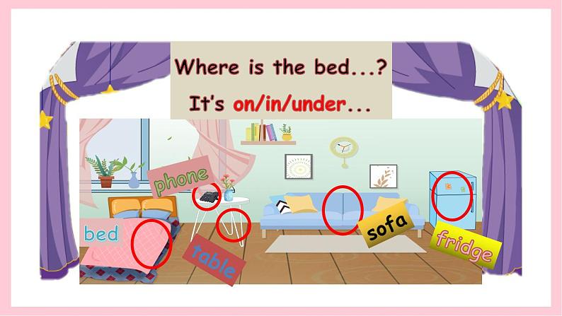 人教版英语五年级上册 Unit5 There is a big bed A let's learn 课件+教案+练习+素材03