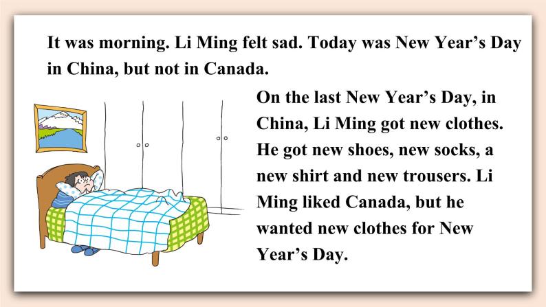 冀教版英语六年级上册 Reading for fun New Clothes for Li Ming PPT课件+素材03