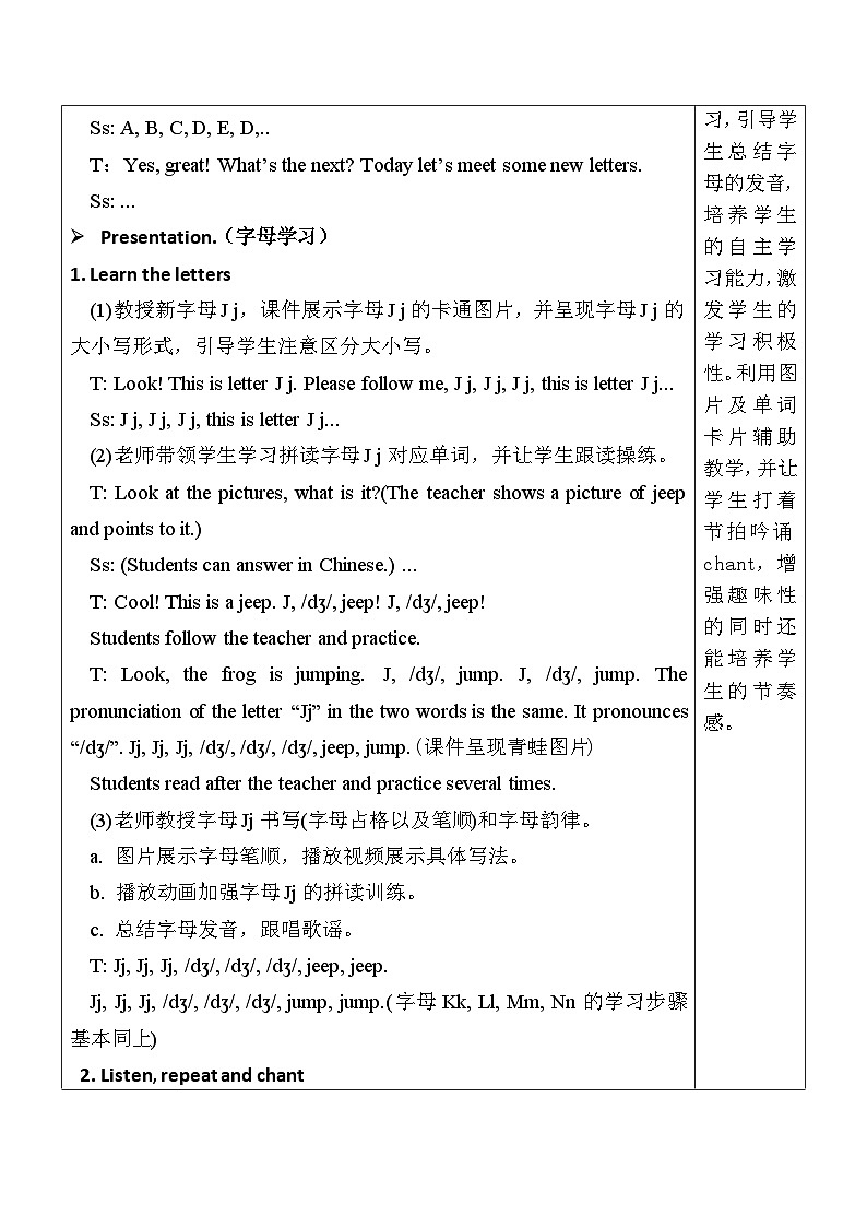 Unit 4 We love animals  Part A Letters and sounds课件+教案+素材02