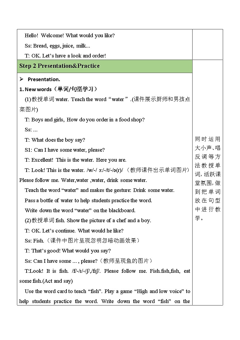 Unit 5 Let's eat  Part B Let's learn & Let's do课件+教案+素材02