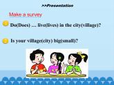 陕旅版（三年级起）小学五年级英语下册 Unit 4 He Lives in a Village   课件1