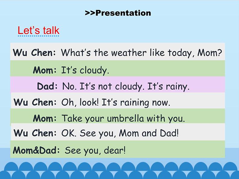 陕旅版（三年级起）小学五年级英语下册 Unit 5 What 's the Weather like Today   课件第6页