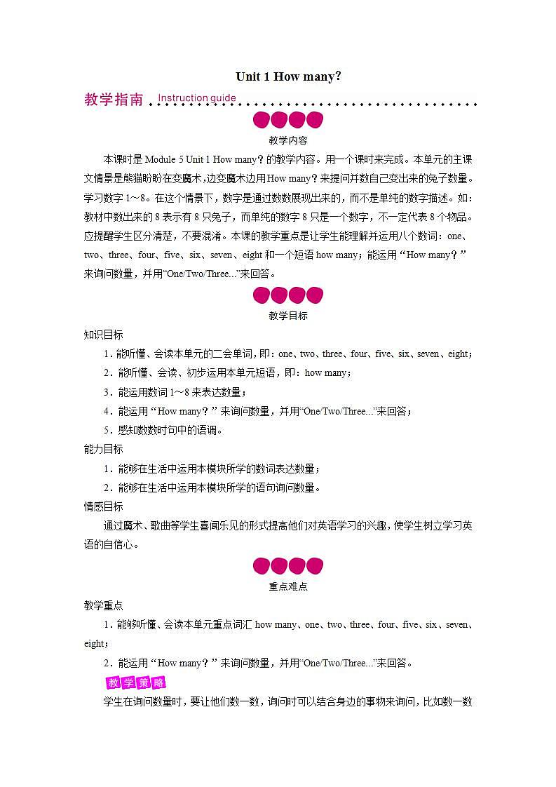 外研英语3年级上册 Module 5 Unit 1 课件+教案+模块说明+素材01