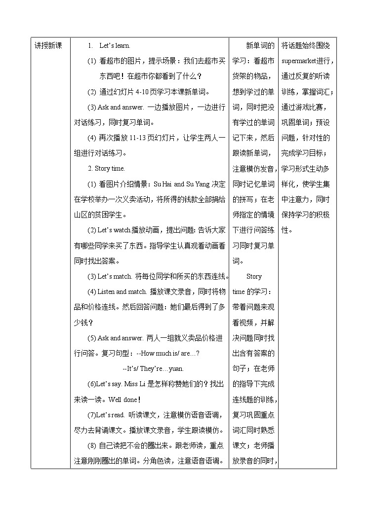 牛津译林版英语四年级上册 Unit 7 How much (1) 教案第2页