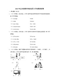 2023年山东省滨州市沾化区小升初英语试卷（文字版含答案解析）